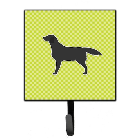 Carolines Treasures Black Labrador Retriever Checkerboard Green Leash or Key Holder BB3808SH4